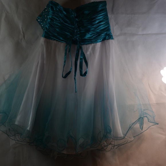 Tulle, Sequin, Beaded, Strapless Dress SZ XL - Picture 7 of 9